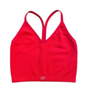 SET Active cropped sports bra sz medium, red NWOT
